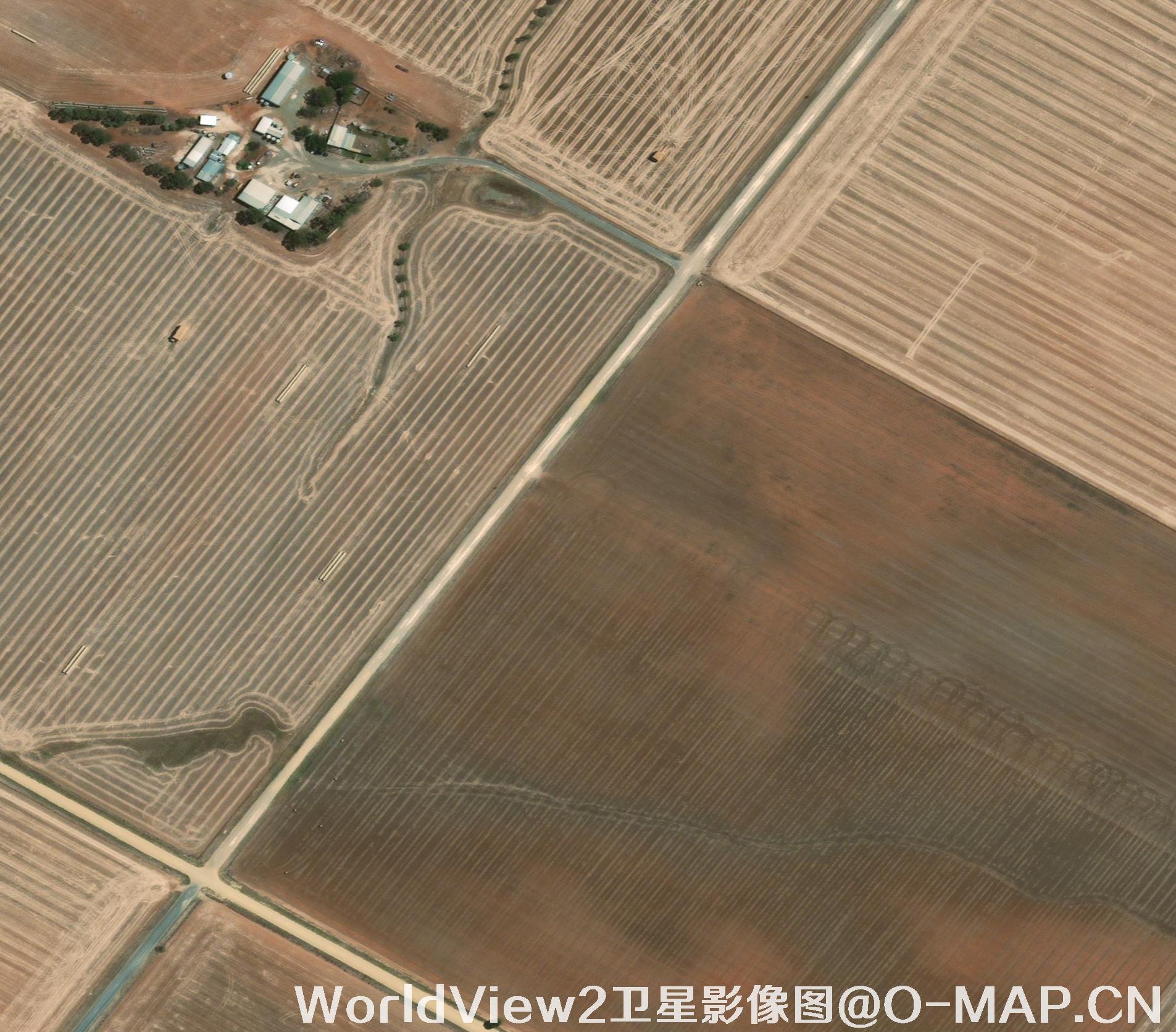 0.5米分辨率WorldView2卫星农田影像图