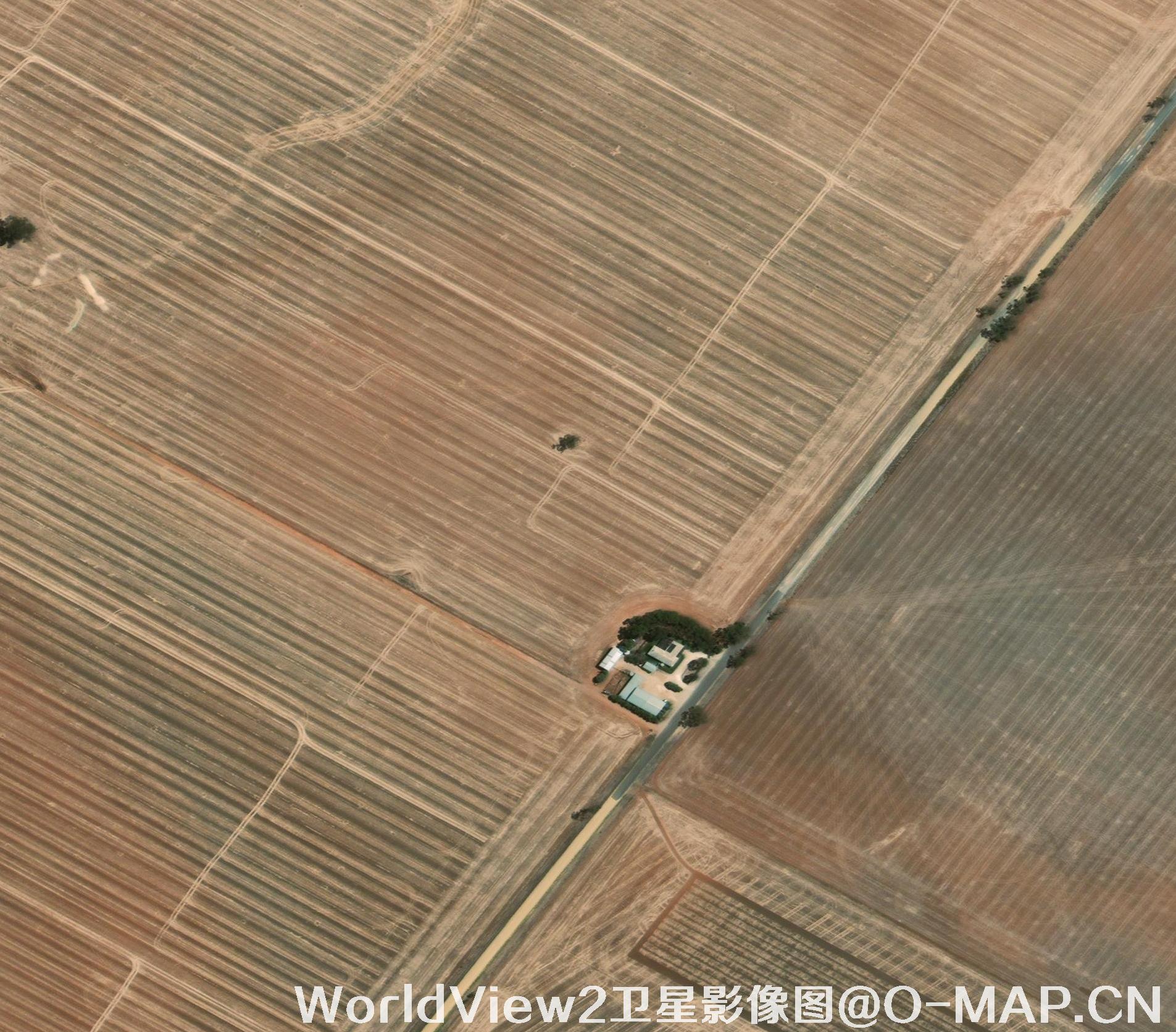 0.5米分辨率WorldView2卫星农田影像图