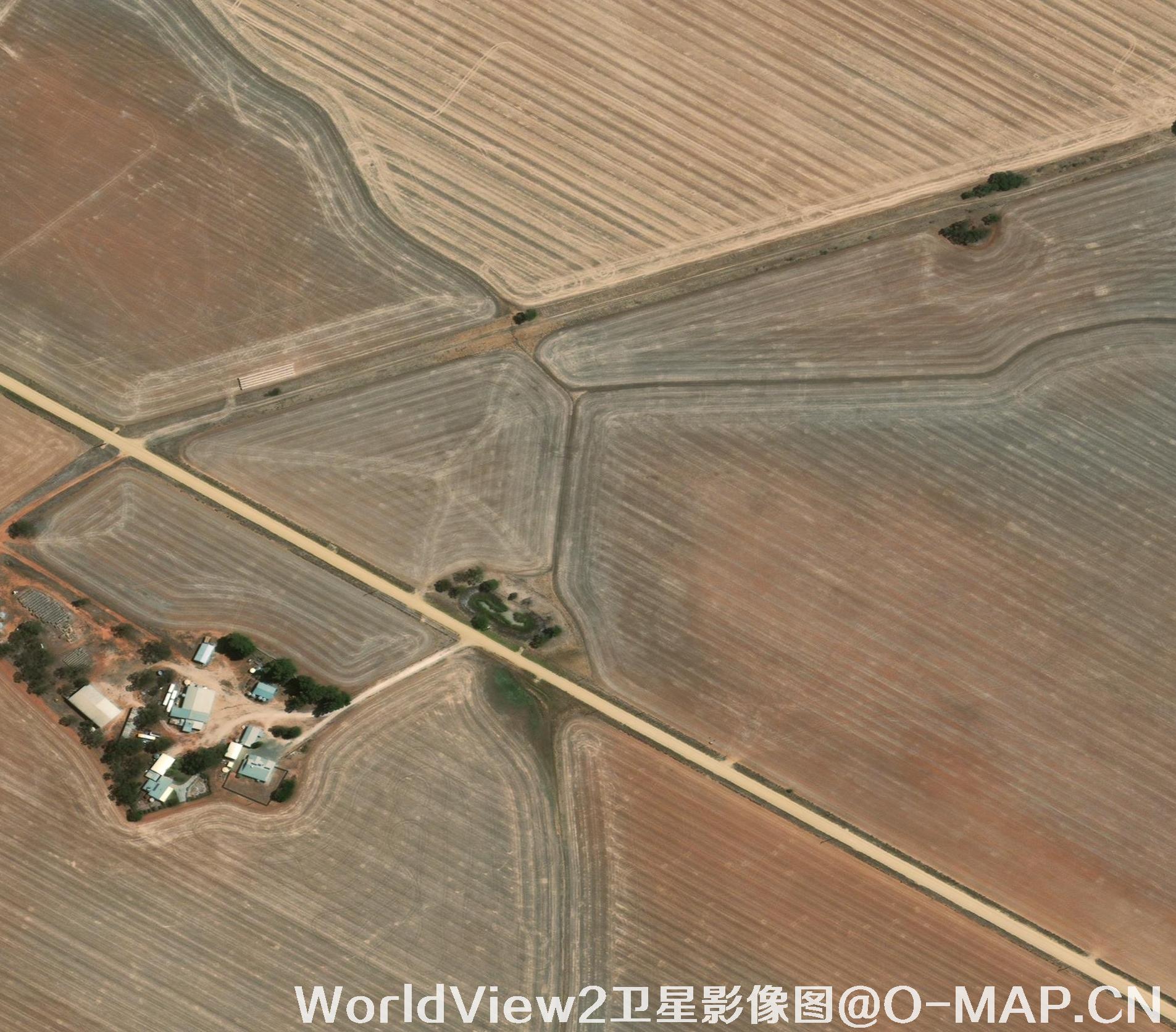 0.5米分辨率WorldView2卫星农田影像图