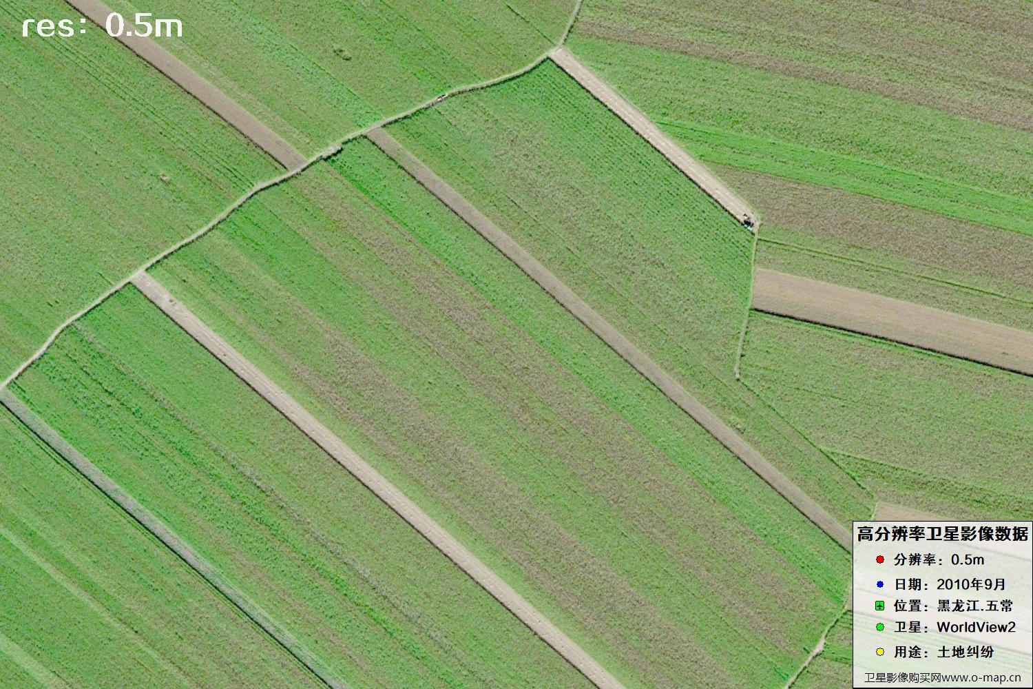 黑龙江五常市2010年WV2卫星0.5米分辨率影像地图