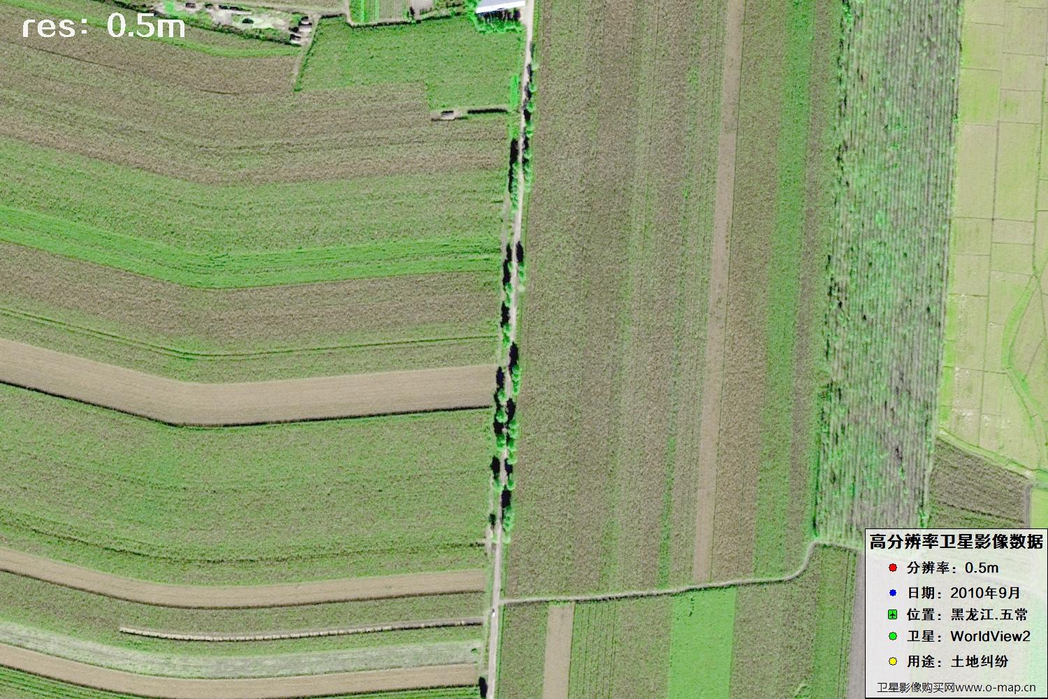 黑龙江五常市2010年WV2卫星0.5米分辨率影像地图