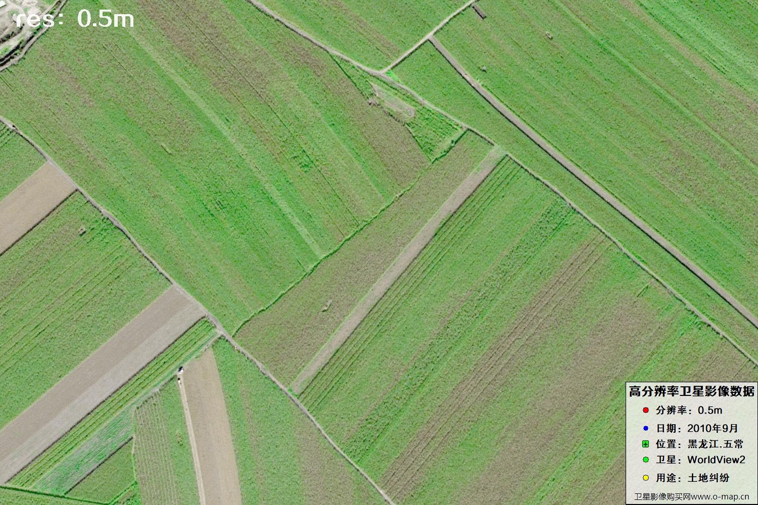 黑龙江五常市2010年WV2卫星0.5米分辨率影像地图