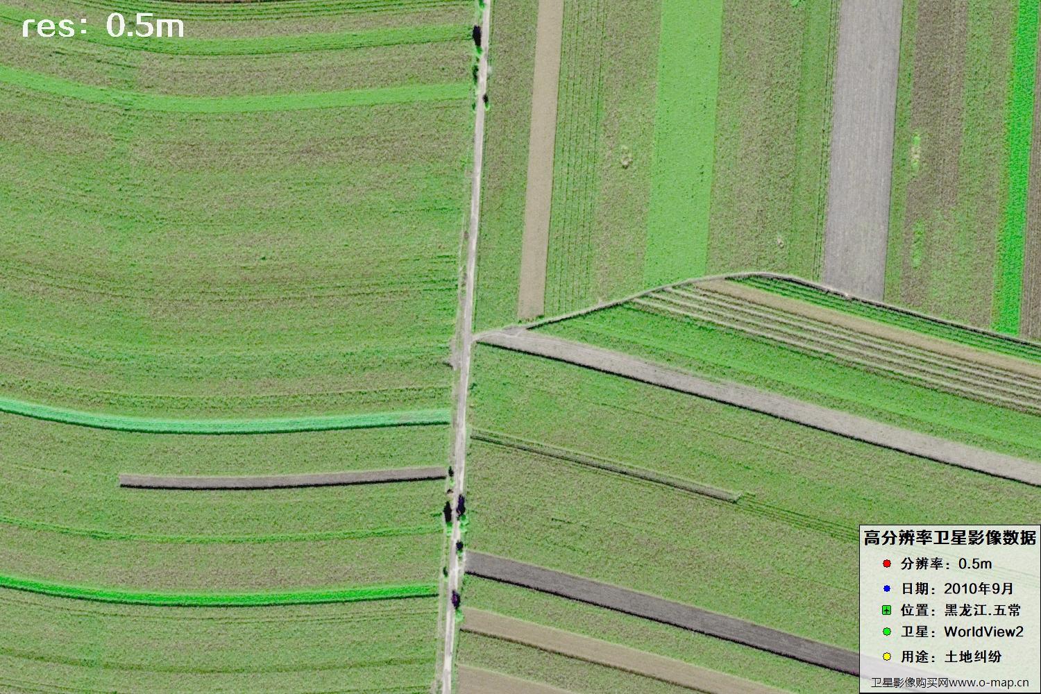 黑龙江五常市2010年WV2卫星0.5米分辨率影像地图