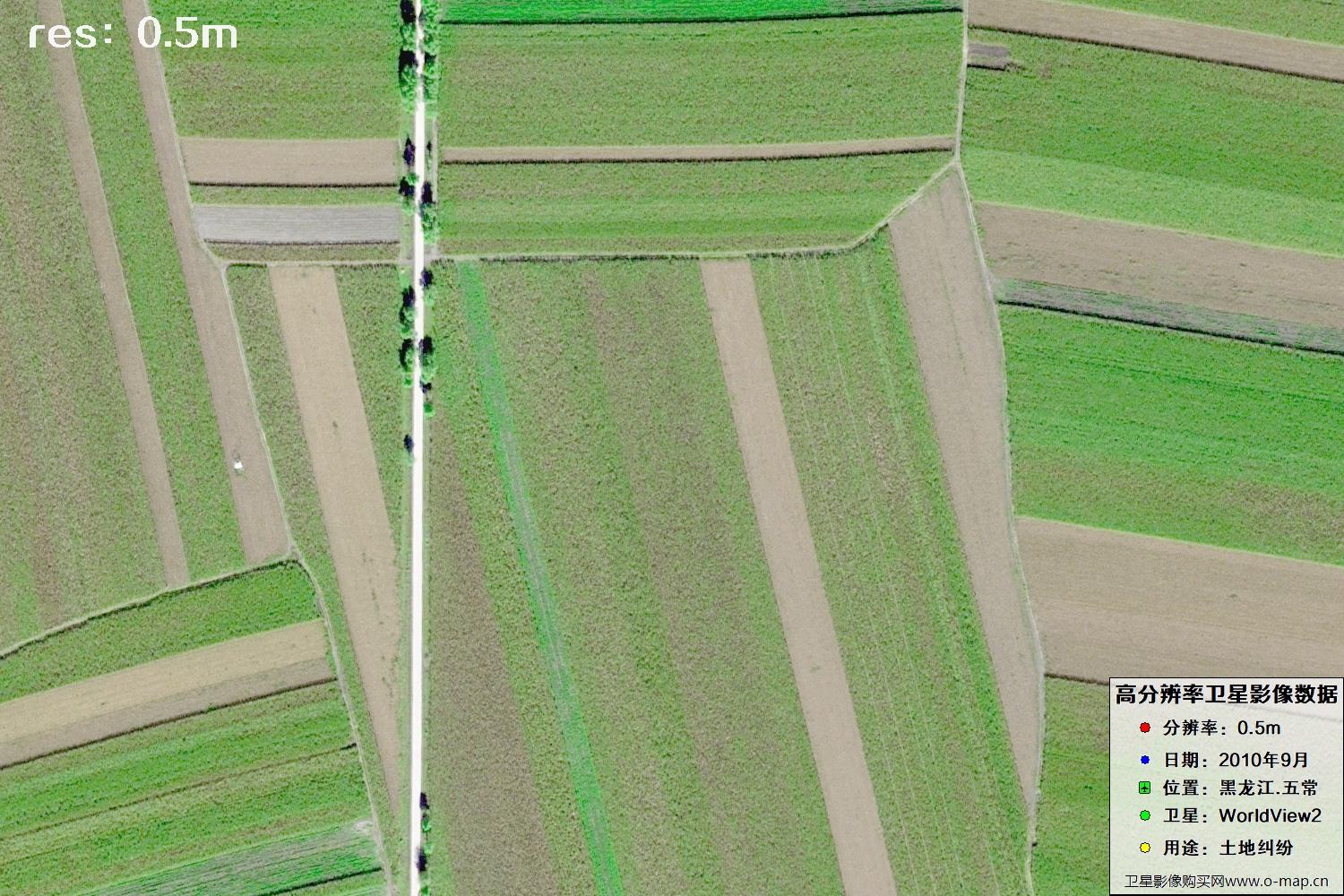 黑龙江五常市2010年WV2卫星0.5米分辨率影像地图