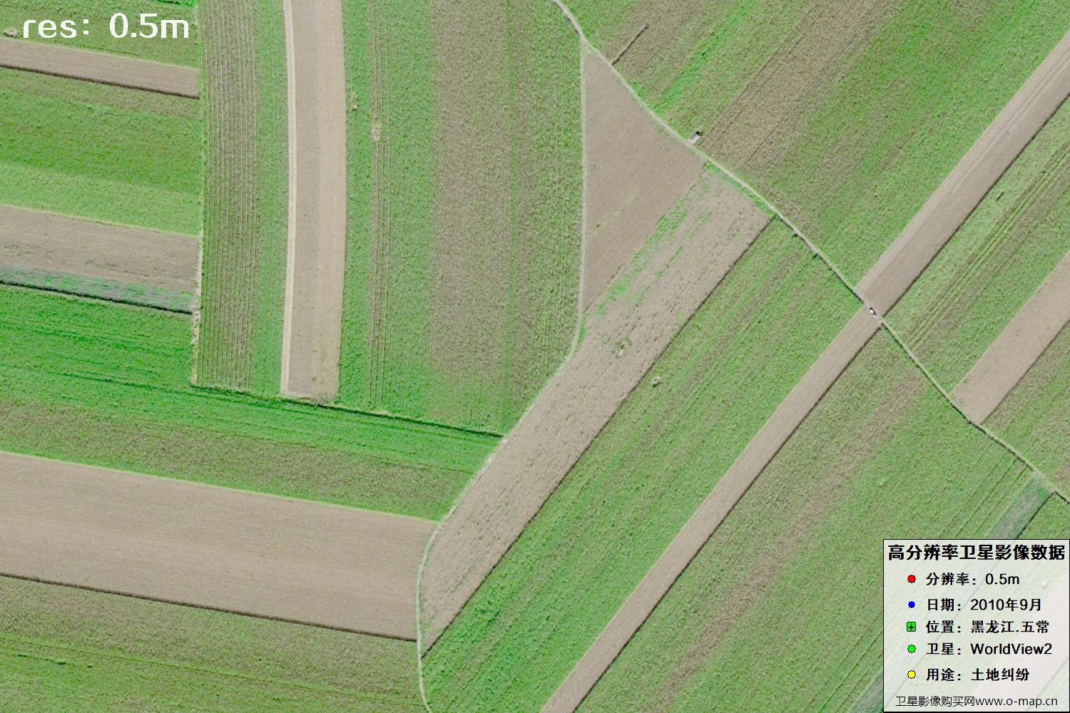 黑龙江五常市2010年WV2卫星0.5米分辨率影像地图
