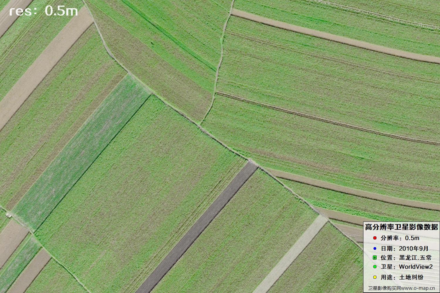 黑龙江五常市2010年WV2卫星0.5米分辨率影像地图