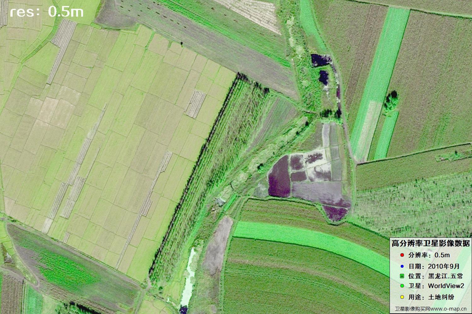 黑龙江五常市2010年WV2卫星0.5米分辨率影像地图