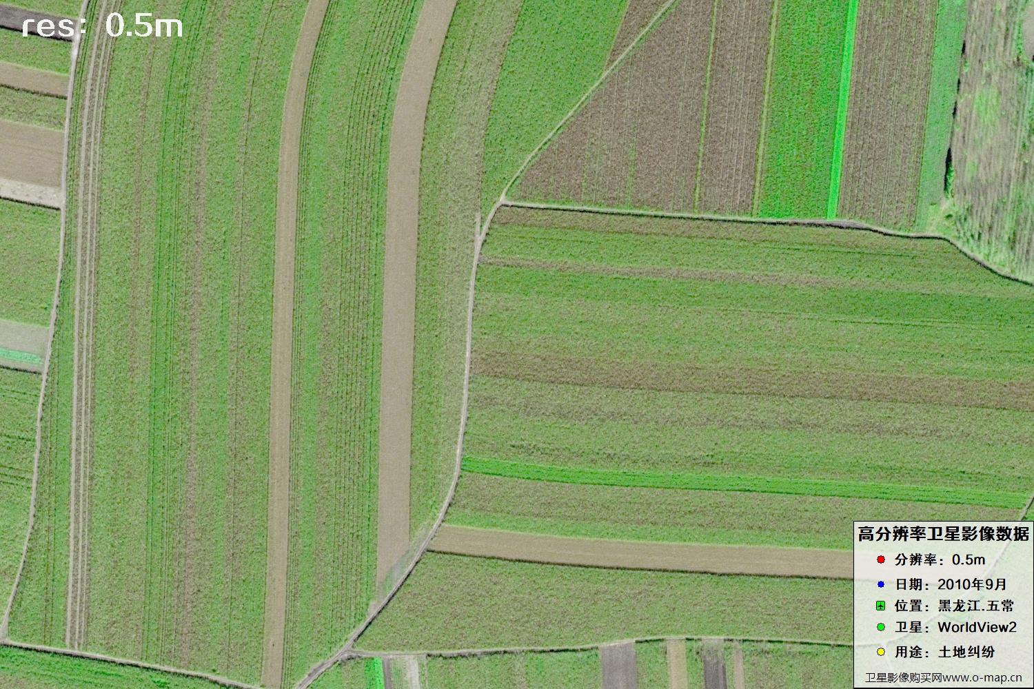 黑龙江五常市2010年WV2卫星0.5米分辨率影像地图