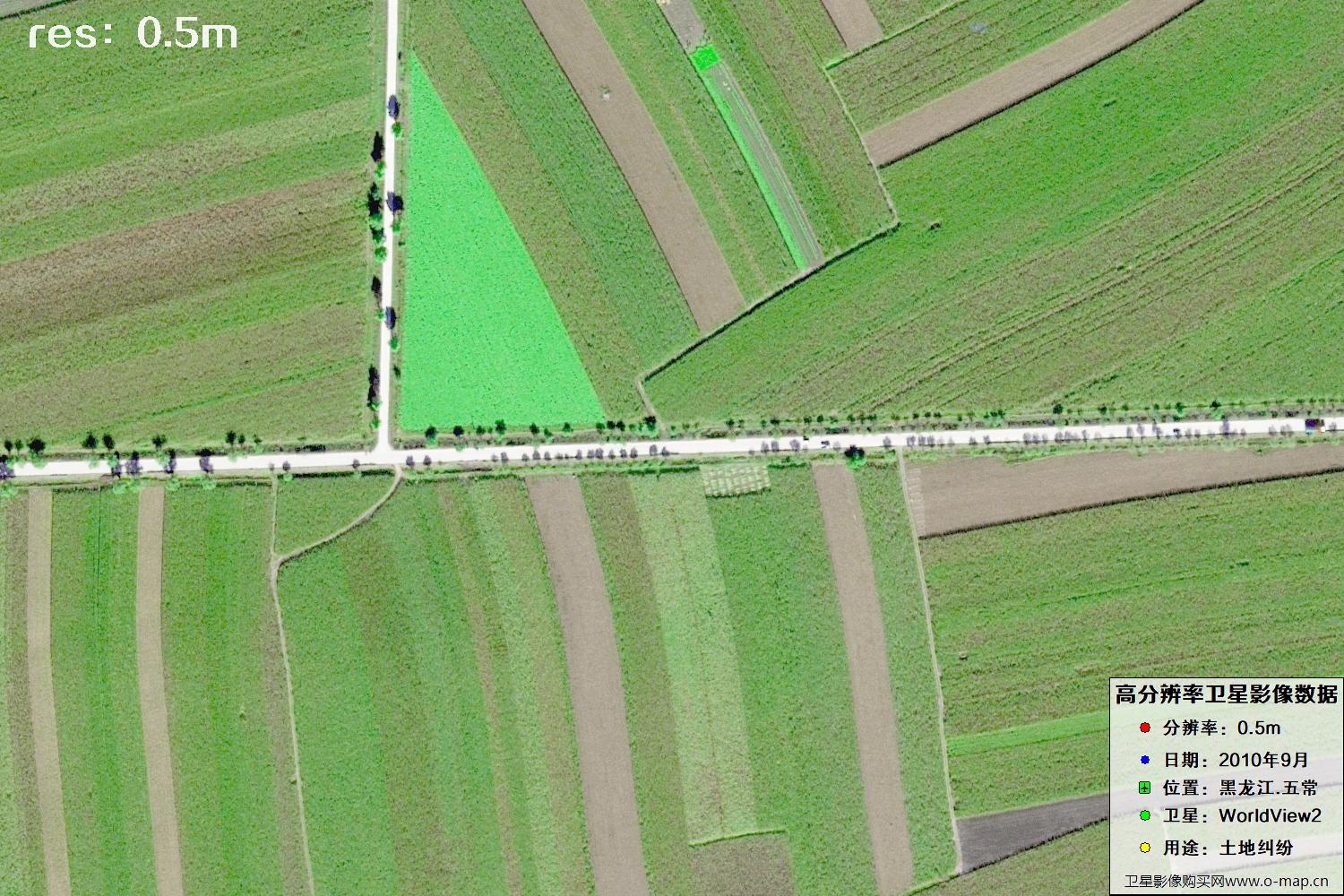 黑龙江五常市2010年WV2卫星0.5米分辨率影像地图