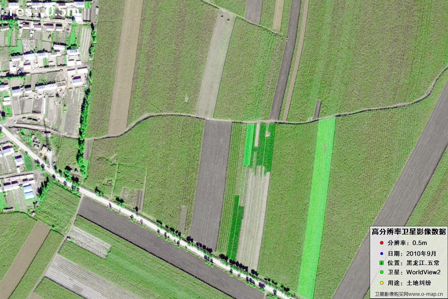 黑龙江五常市2010年WV2卫星0.5米分辨率影像地图
