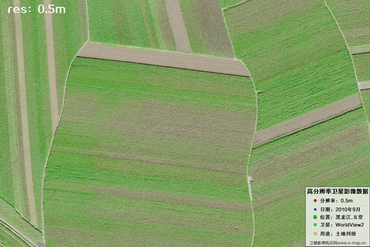 黑龙江五常市2010年WV2卫星0.5米分辨率影像地图