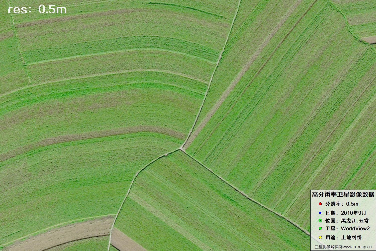 黑龙江五常市2010年WV2卫星0.5米分辨率影像地图