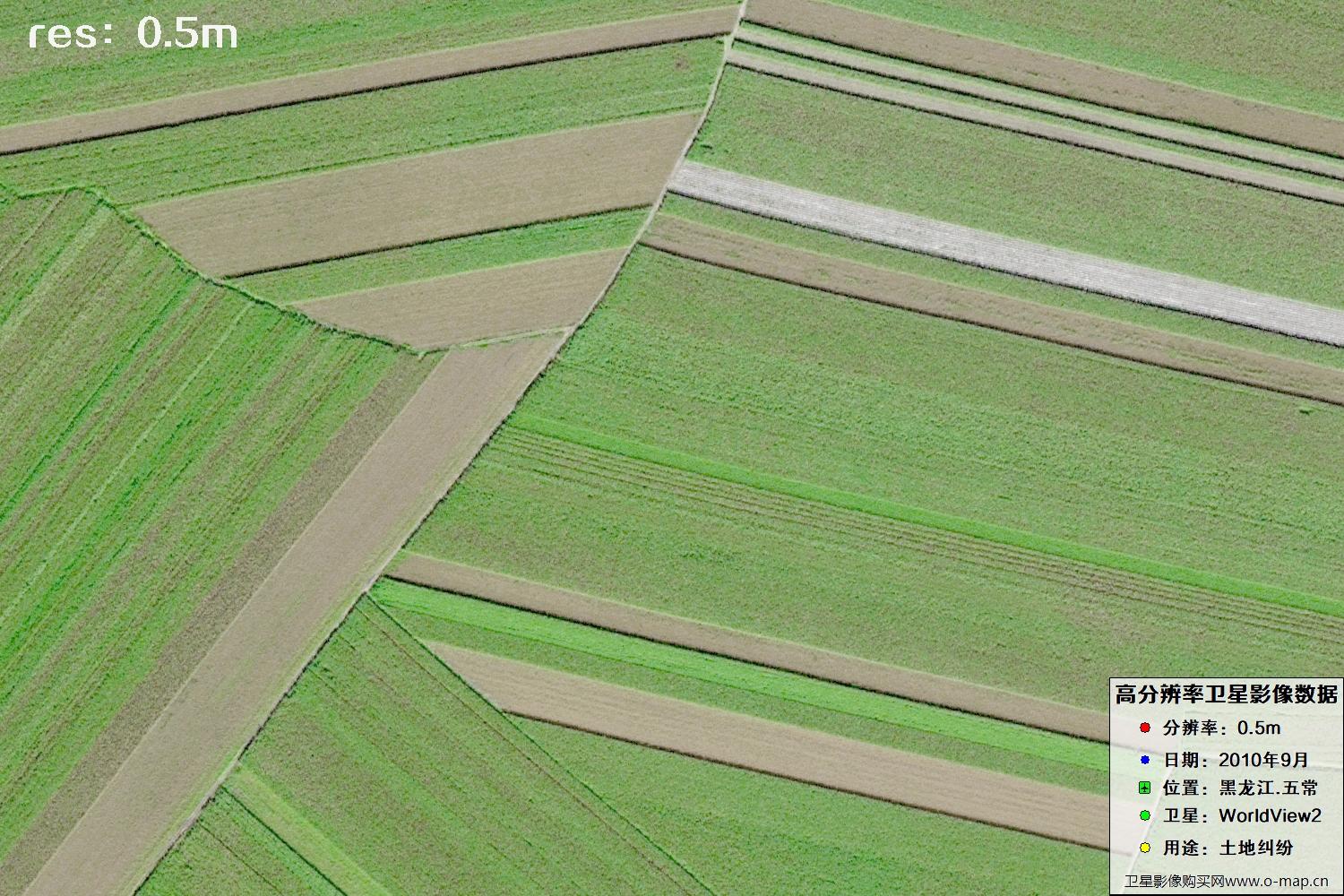 黑龙江五常市2010年WV2卫星0.5米分辨率影像地图