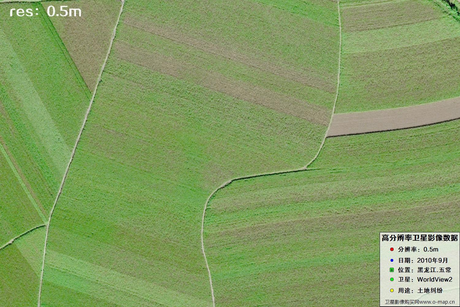 黑龙江五常市2010年WV2卫星0.5米分辨率影像地图