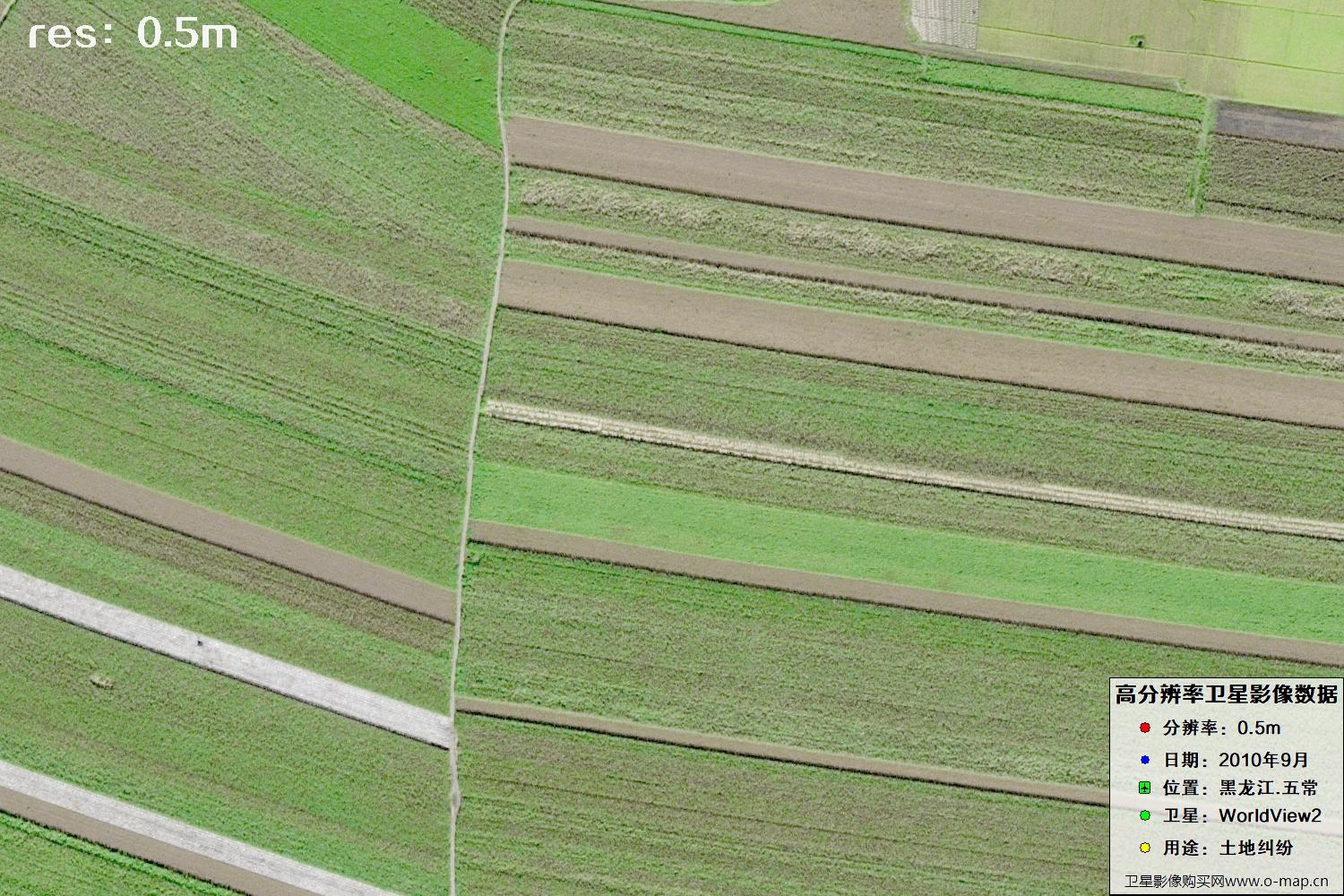 黑龙江五常市2010年WV2卫星0.5米分辨率影像地图