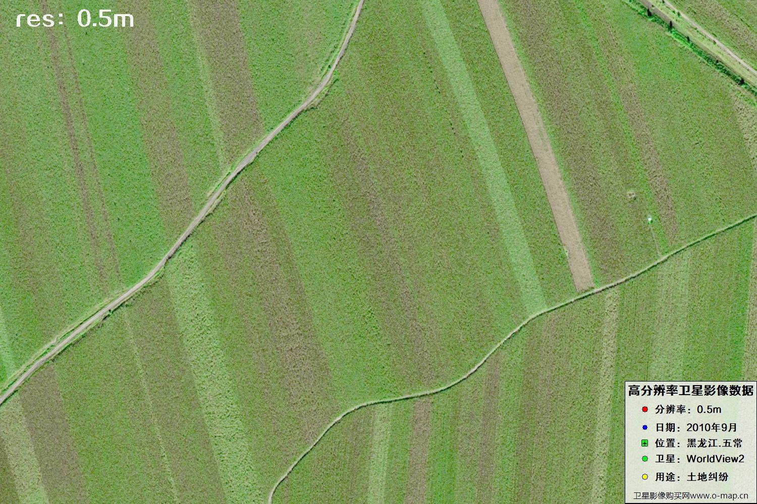 黑龙江五常市2010年WV2卫星0.5米分辨率影像地图