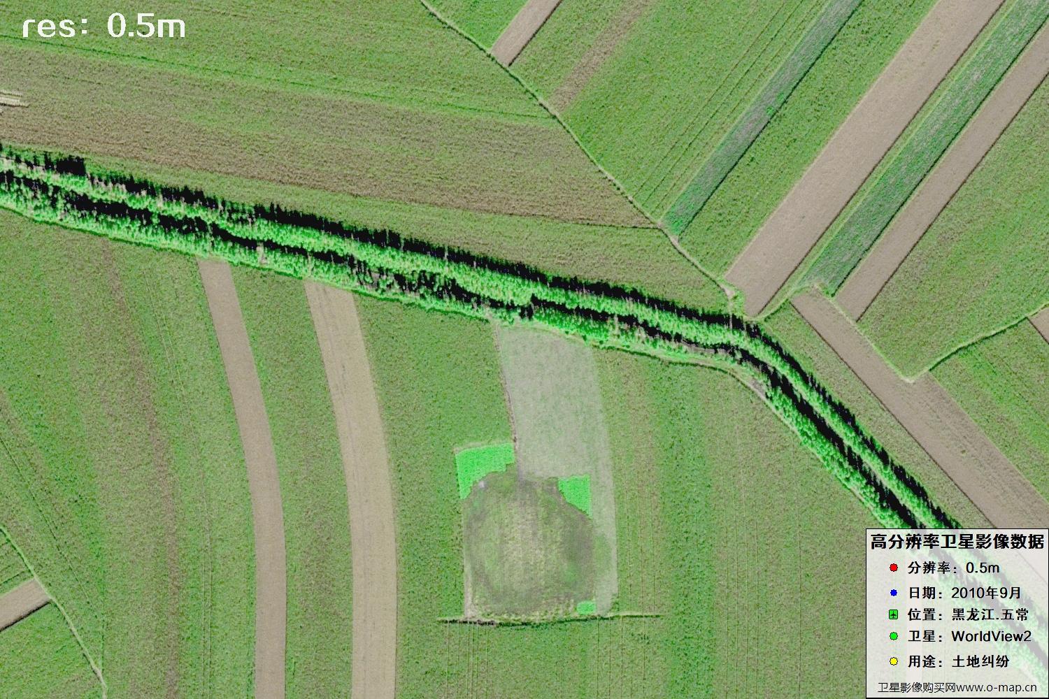 黑龙江五常市2010年WV2卫星0.5米分辨率影像地图