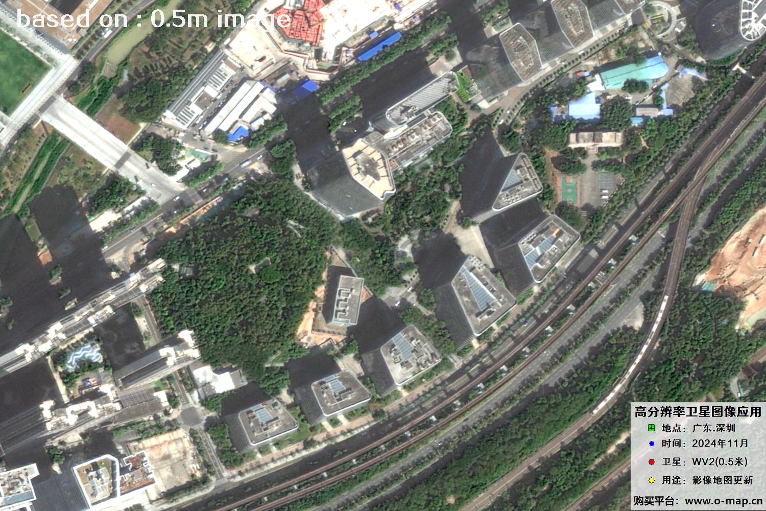 WorldView2卫星2024年11月份拍摄的深圳市0.5米卫星图像