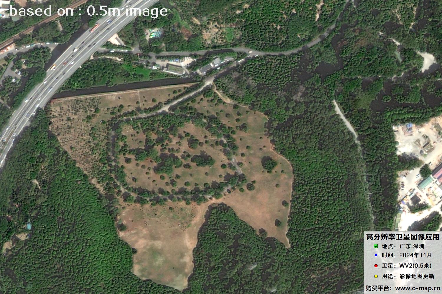 WorldView2卫星2024年11月份拍摄的深圳市0.5米卫星图像