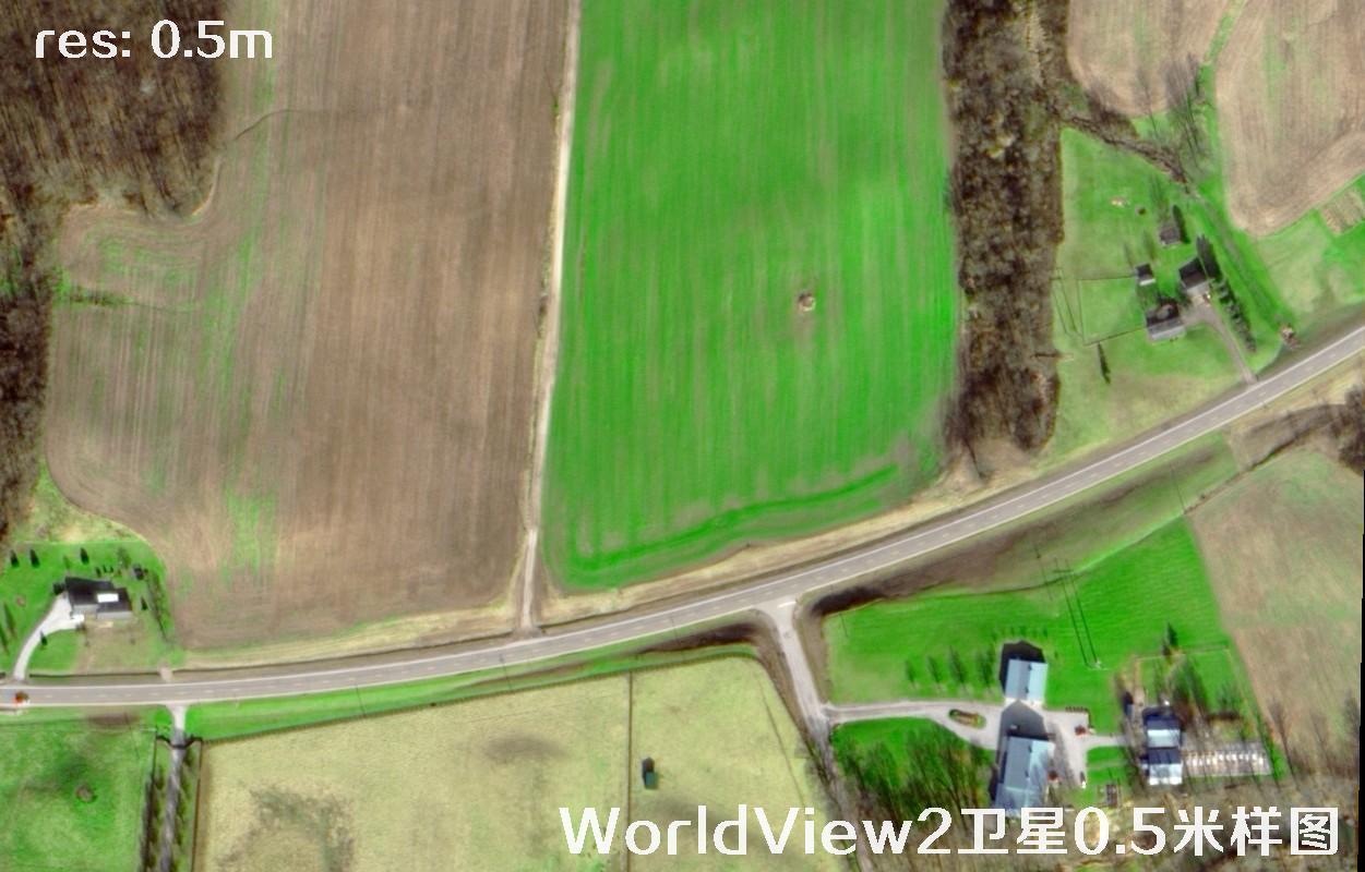18张美国WorldView2卫星拍摄的0.5米分辨率影像样图 