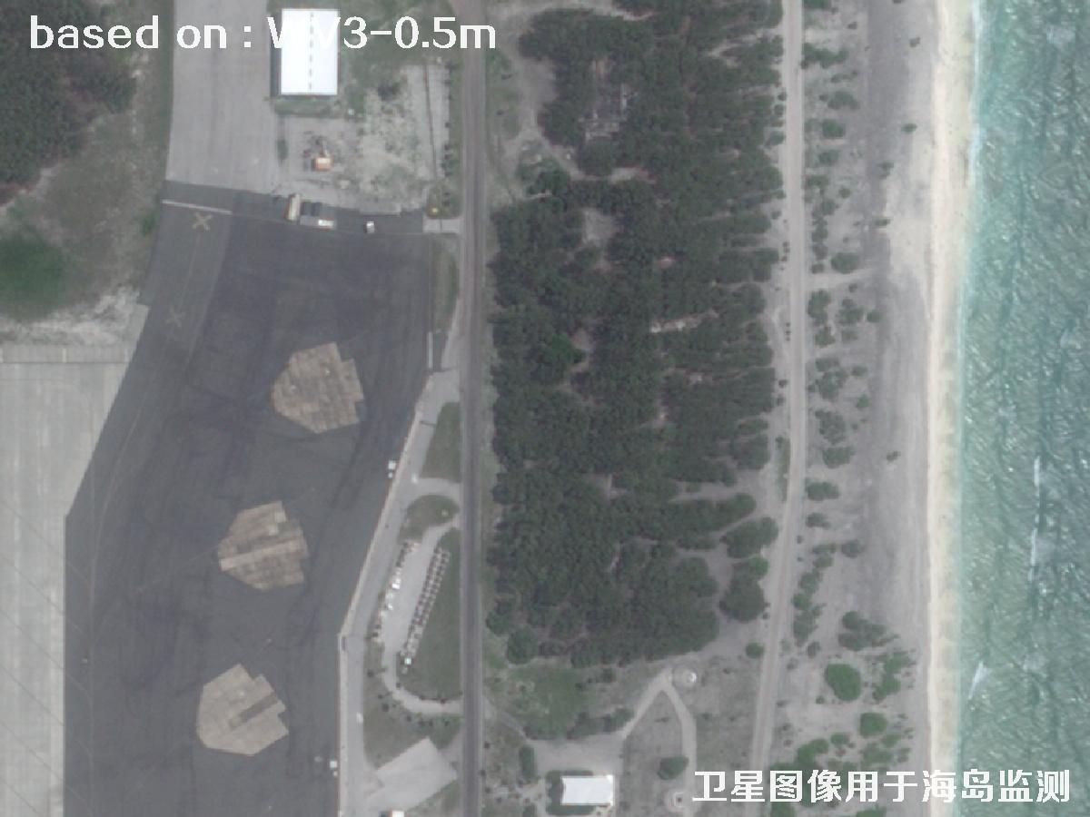 WorldView3卫星拍摄的某海岛基地0.5米卫星图像