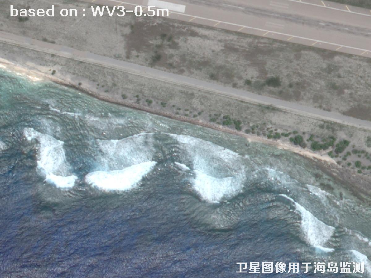 WorldView3卫星拍摄的某海岛基地0.5米卫星图像