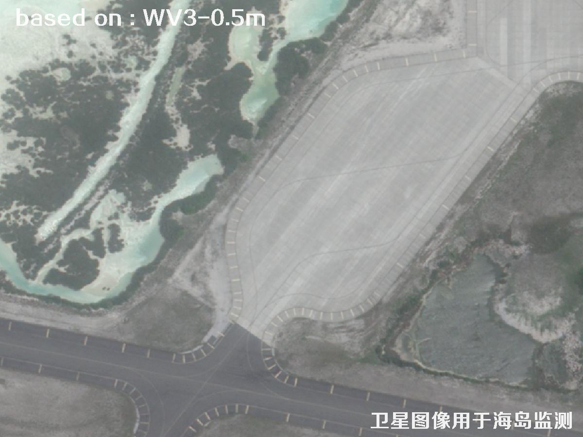 WorldView3卫星拍摄的某海岛基地0.5米卫星图像