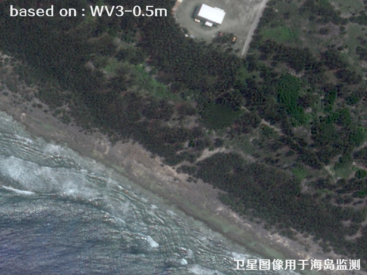 WorldView3卫星拍摄的某海岛基地0.5米卫星图像
