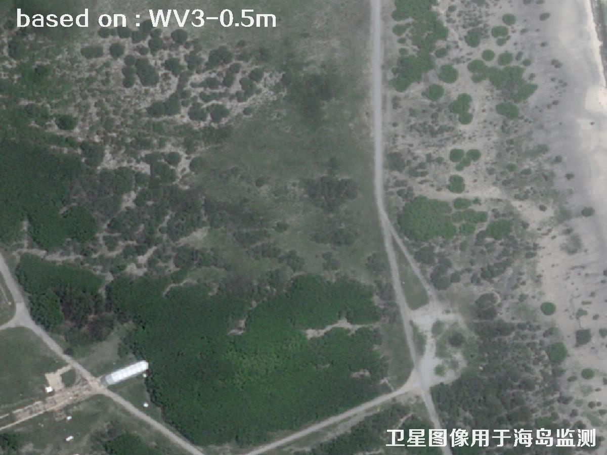 WorldView3卫星拍摄的某海岛基地0.5米卫星图像
