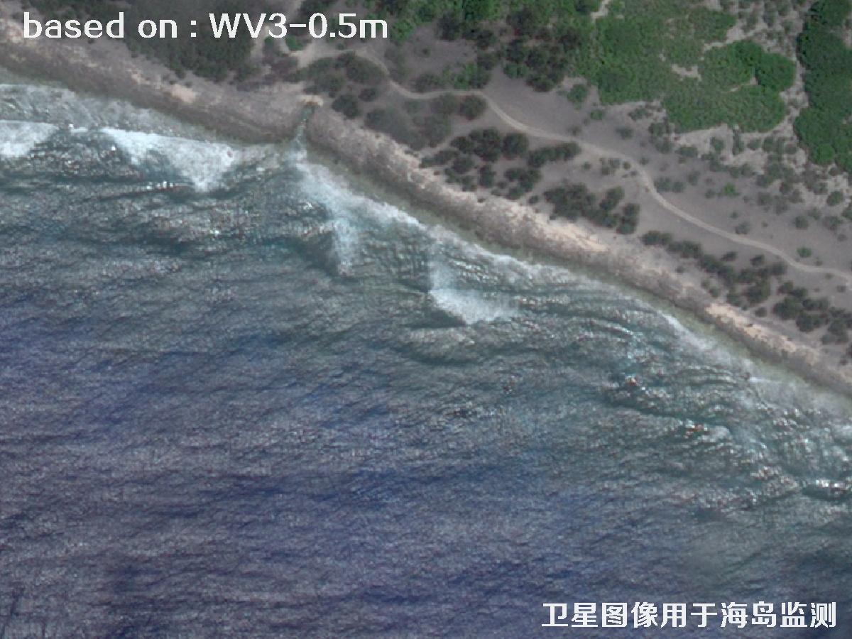 WorldView3卫星拍摄的某海岛基地0.5米卫星图像