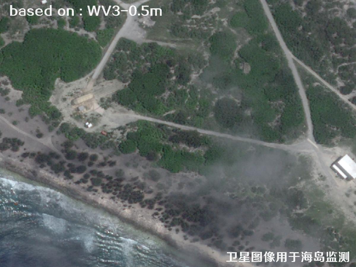 WorldView3卫星拍摄的某海岛基地0.5米卫星图像