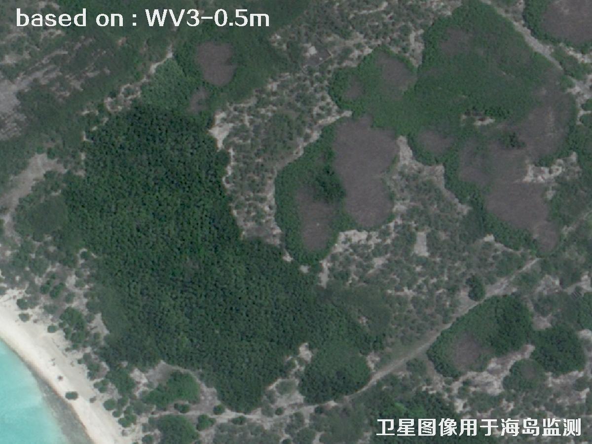 WorldView3卫星拍摄的某海岛基地0.5米卫星图像