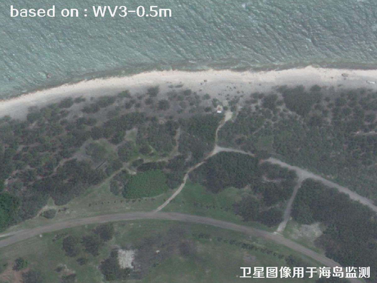 WorldView3卫星拍摄的某海岛基地0.5米卫星图像
