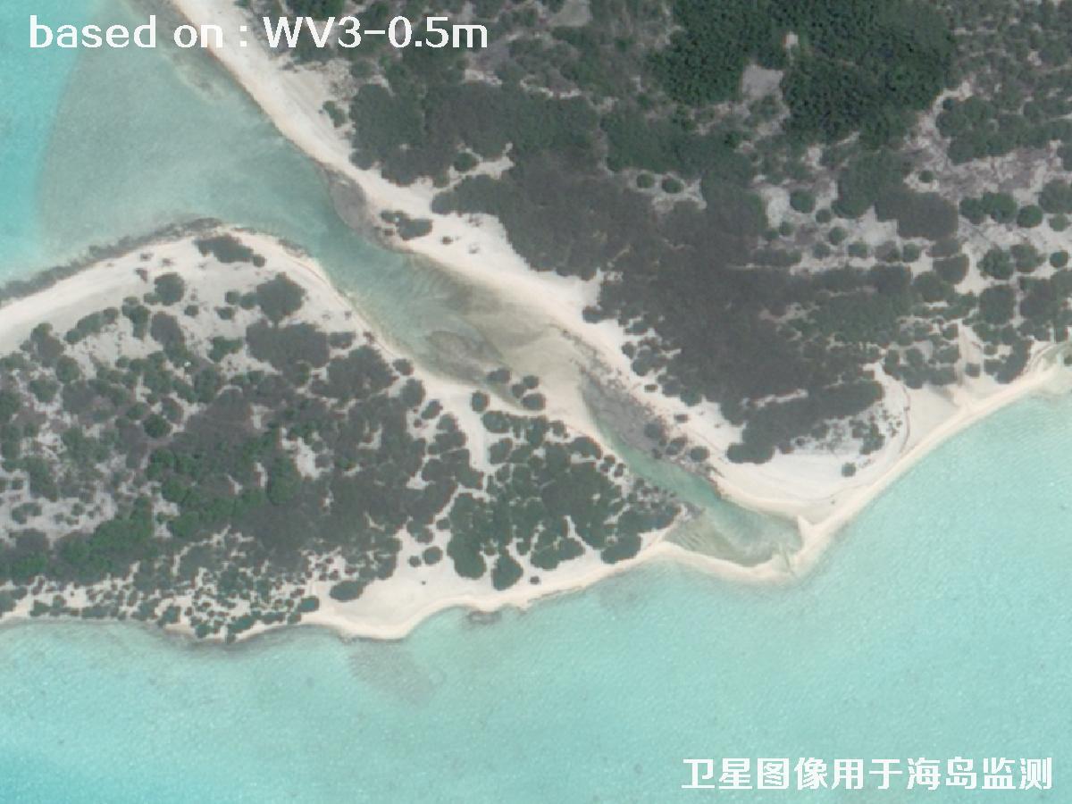 WorldView3卫星拍摄的某海岛基地0.5米卫星图像