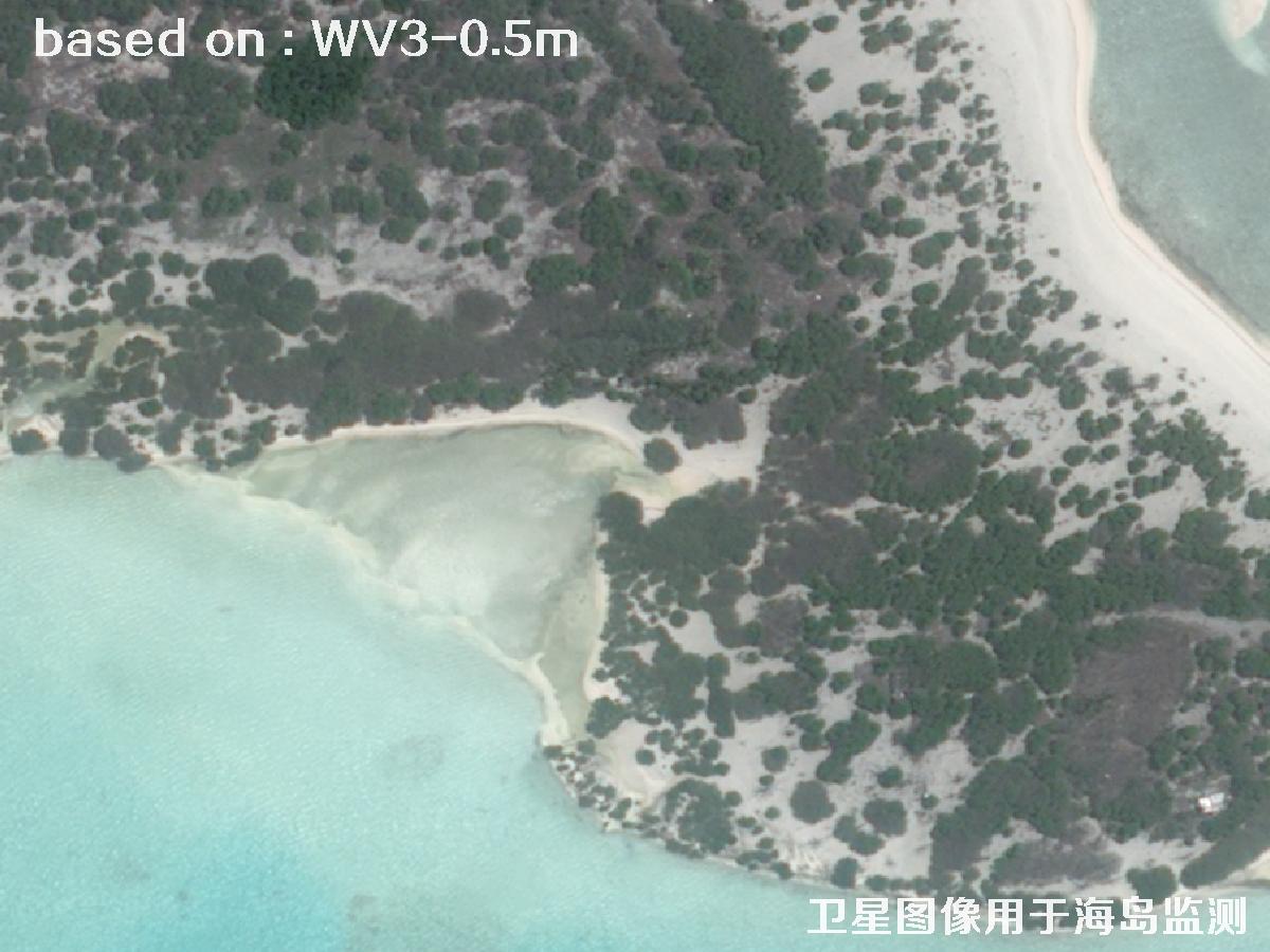 WorldView3卫星拍摄的某海岛基地0.5米卫星图像
