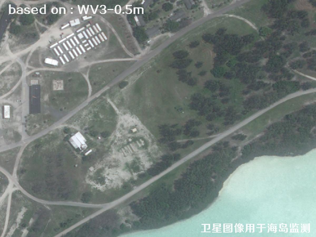 WorldView3卫星拍摄的某海岛基地0.5米卫星图像