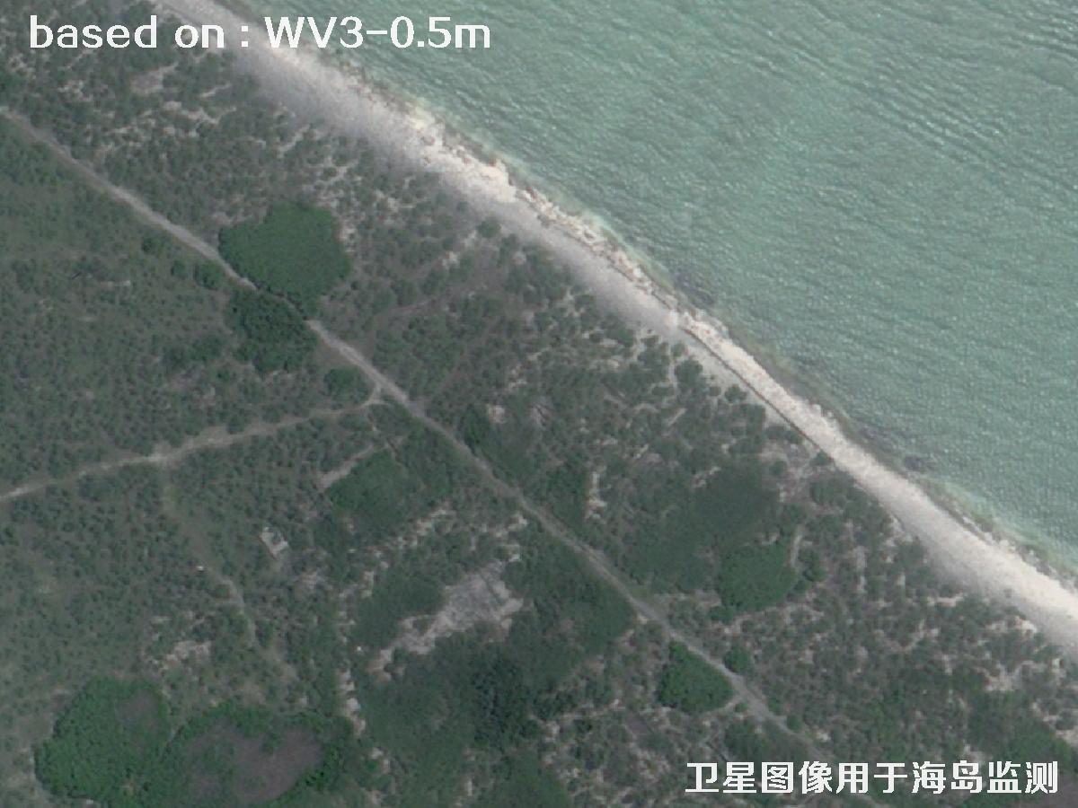 WorldView3卫星拍摄的某海岛基地0.5米卫星图像