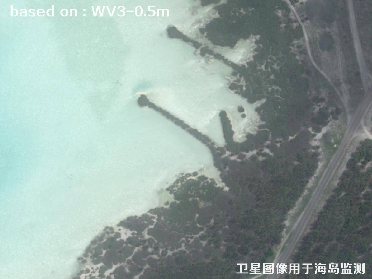 WorldView3卫星拍摄的某海岛基地0.5米卫星图像