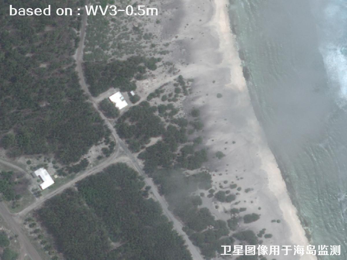 WorldView3卫星拍摄的某海岛基地0.5米卫星图像