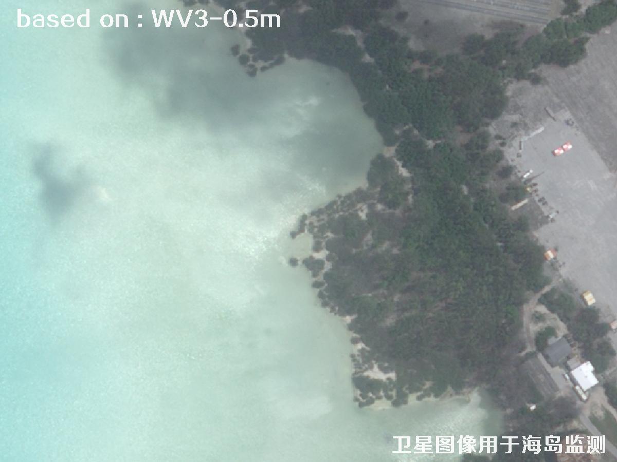 WorldView3卫星拍摄的某海岛基地0.5米卫星图像