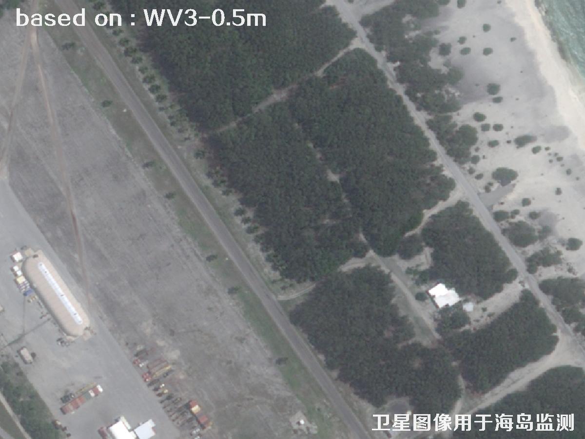 WorldView3卫星拍摄的某海岛基地0.5米卫星图像
