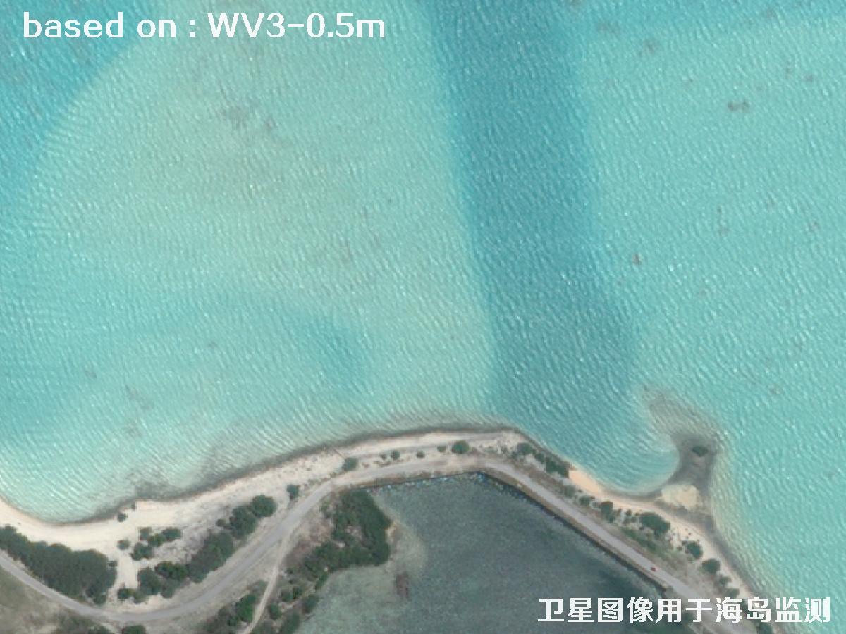 WorldView3卫星拍摄的某海岛基地0.5米卫星图像