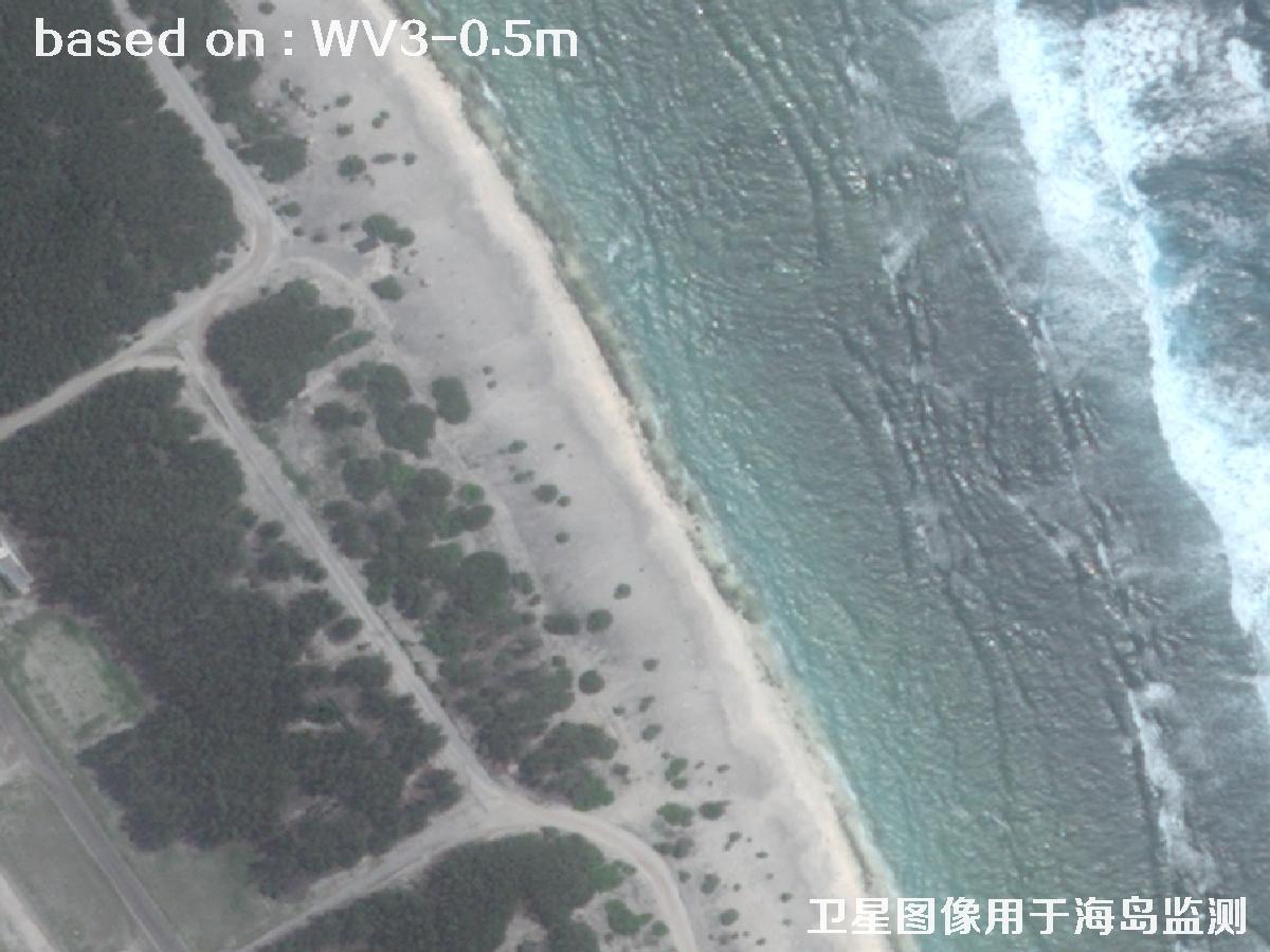 WorldView3卫星拍摄的某海岛基地0.5米卫星图像
