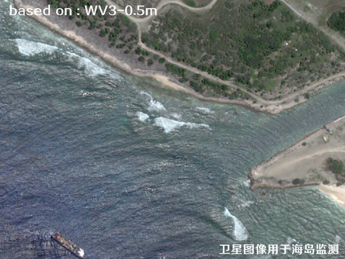 WorldView3卫星拍摄的某海岛基地0.5米卫星图像
