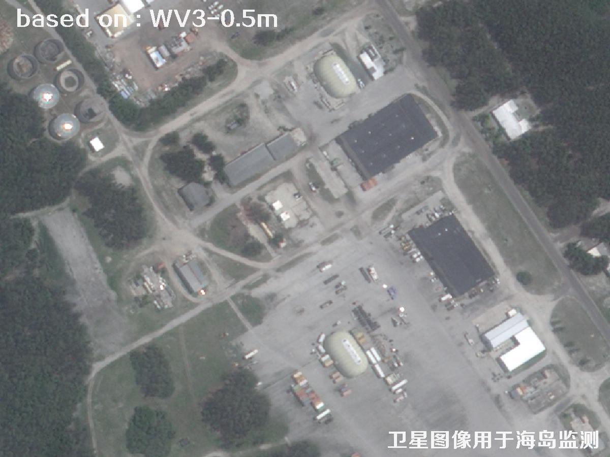 WorldView3卫星拍摄的某海岛基地0.5米卫星图像