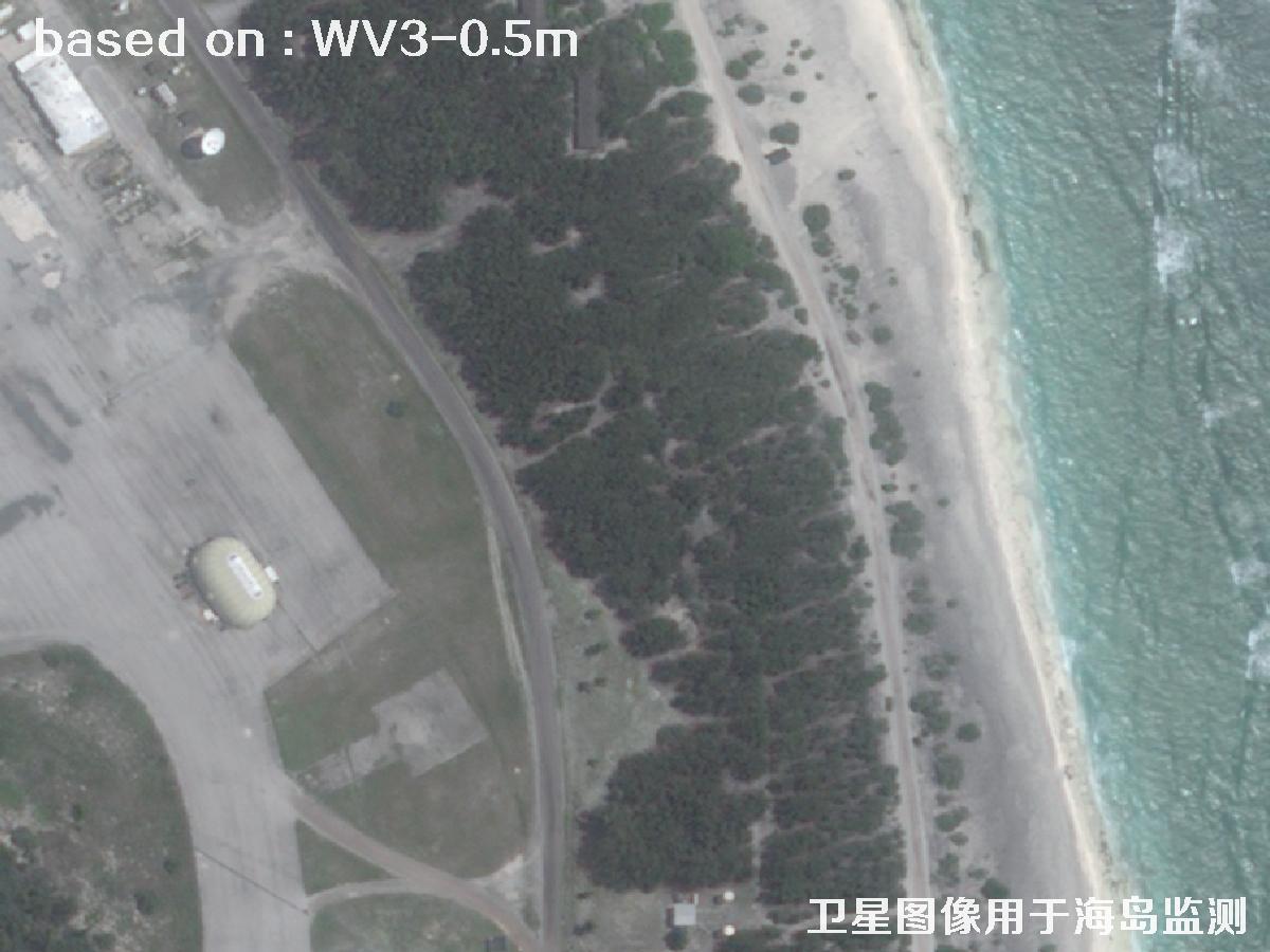 WorldView3卫星拍摄的某海岛基地0.5米卫星图像