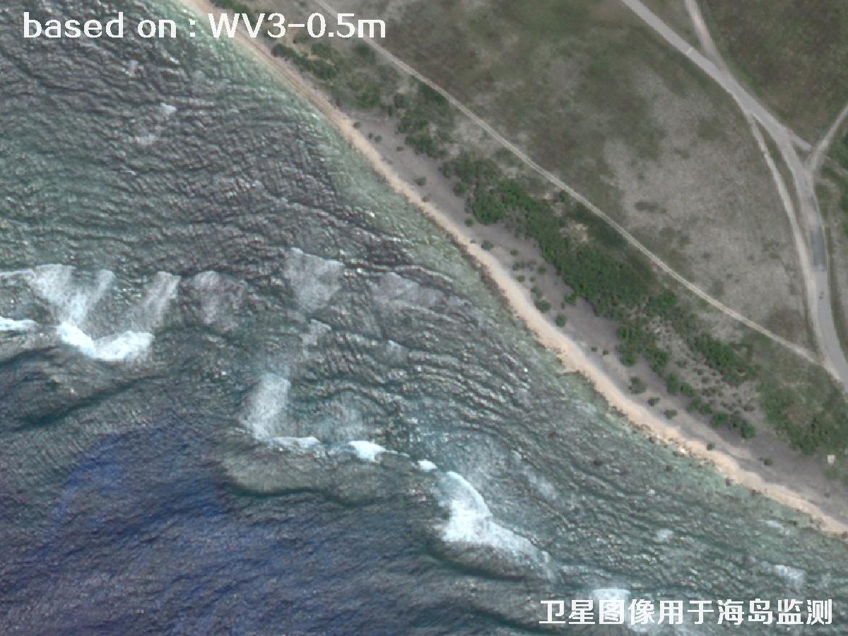 WorldView3卫星拍摄的某海岛基地0.5米卫星图像