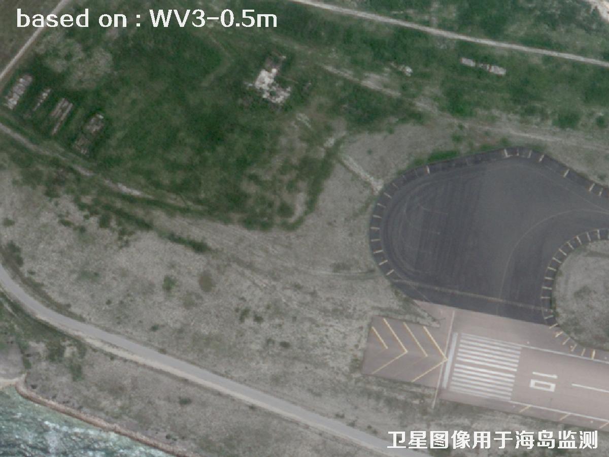 WorldView3卫星拍摄的某海岛基地0.5米卫星图像