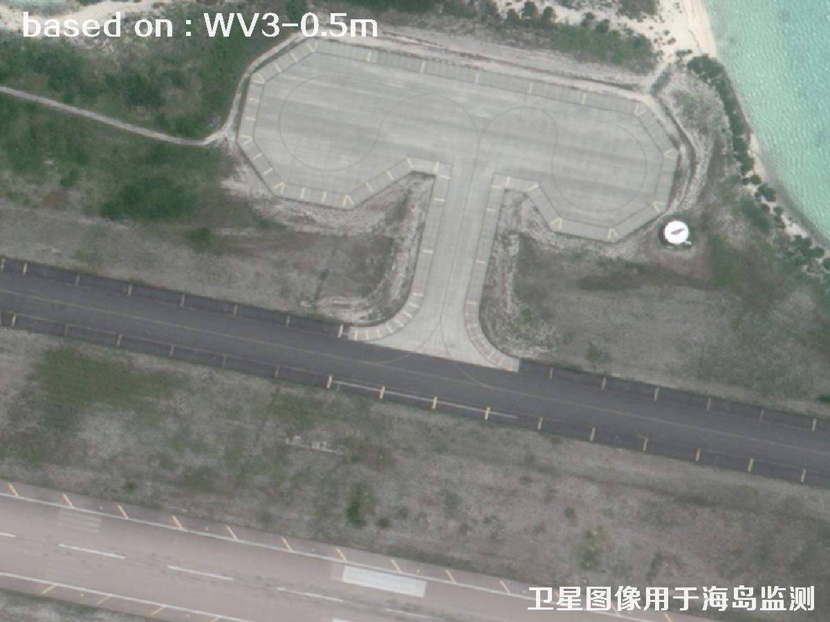 WorldView3卫星拍摄的某海岛基地0.5米卫星图像