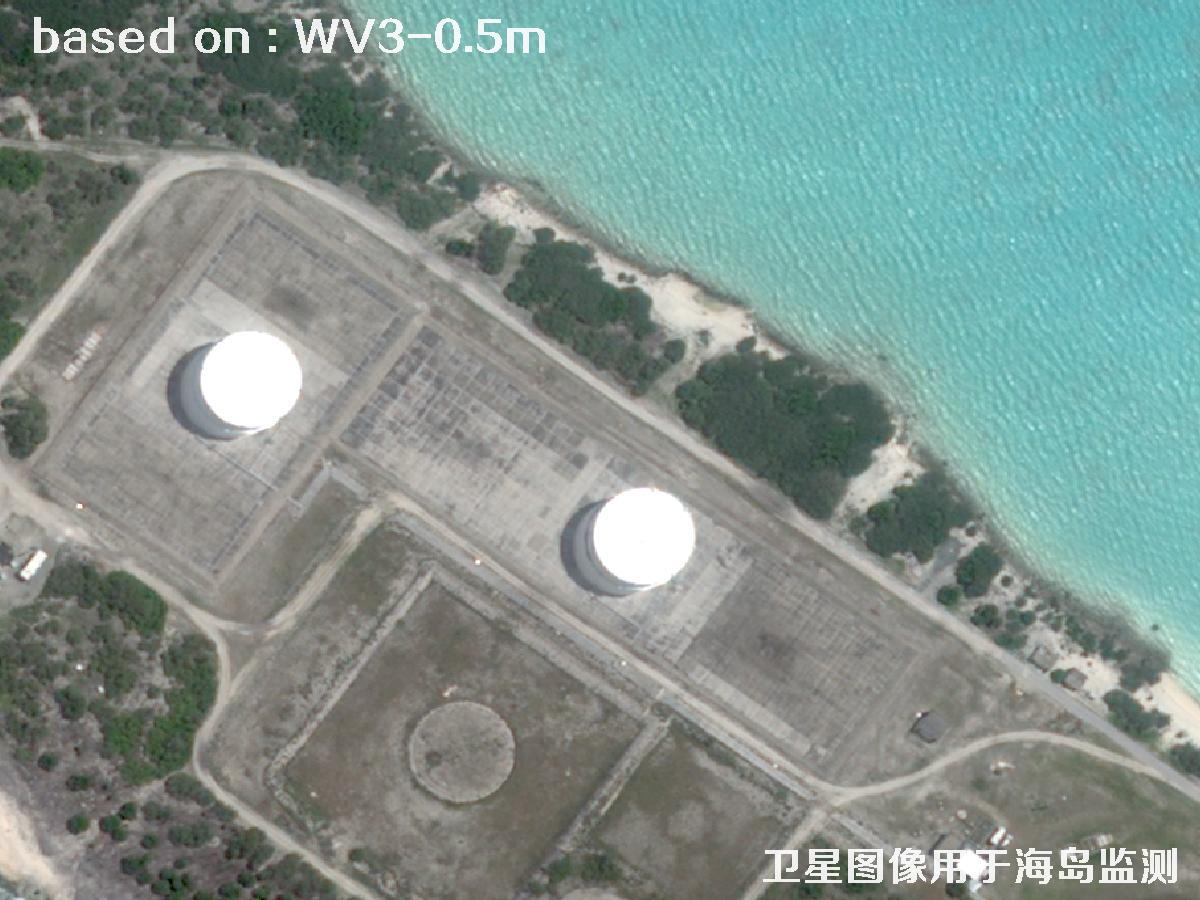 WorldView3卫星拍摄的某海岛基地0.5米卫星图像